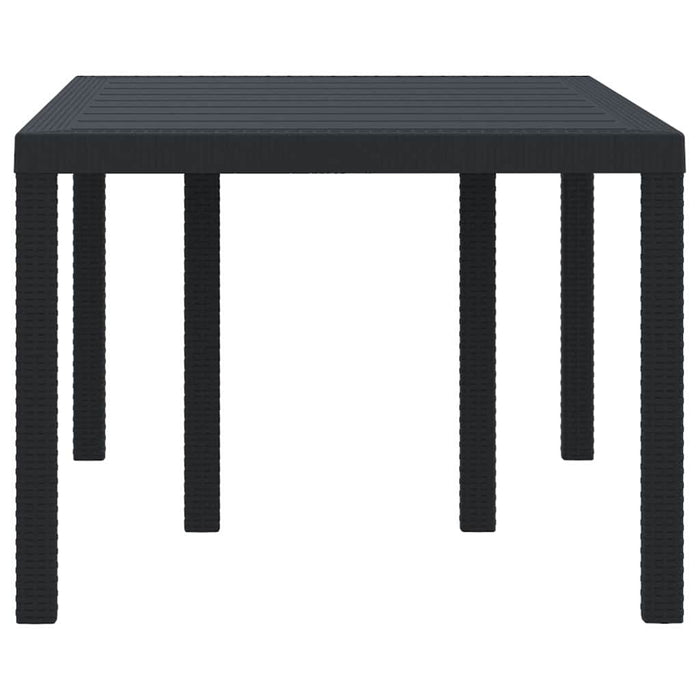 Garden Table Anthracite 150X100X73 Cm Poly Rattan Niolna