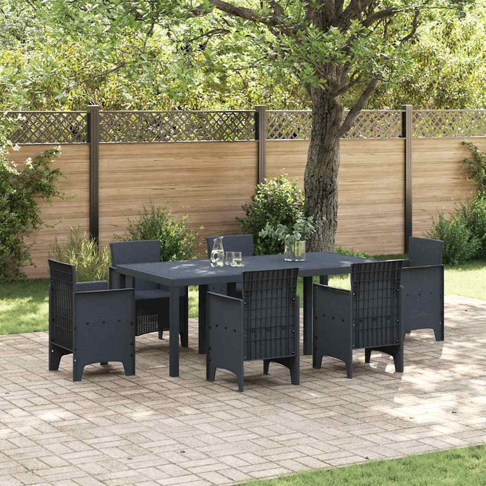 Garden Table Anthracite 200X100X73 Cm Poly Rattan Niolnn