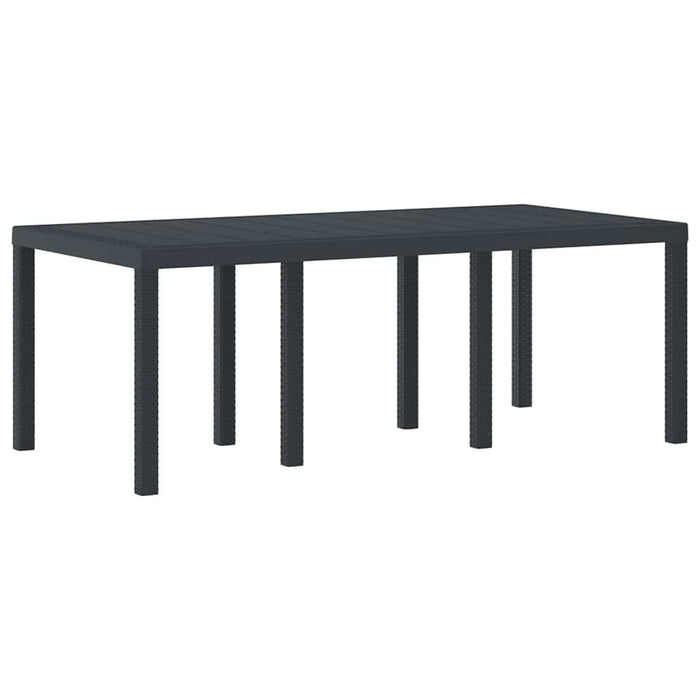 Garden Table Anthracite 200X100X73 Cm Poly Rattan Niolnn