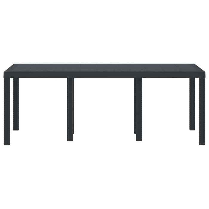 Garden Table Anthracite 200X100X73 Cm Poly Rattan Niolnn