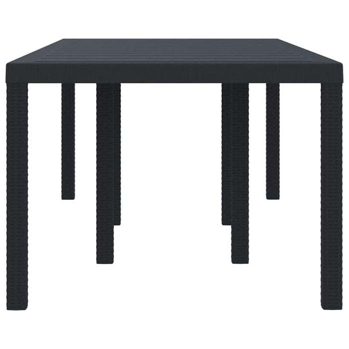 Garden Table Anthracite 200X100X73 Cm Poly Rattan Niolnn