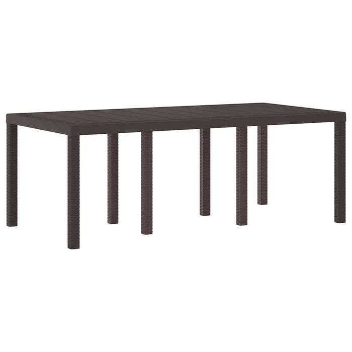 Garden Table Brown 200X100X73 Cm Poly Rattan Niolnk