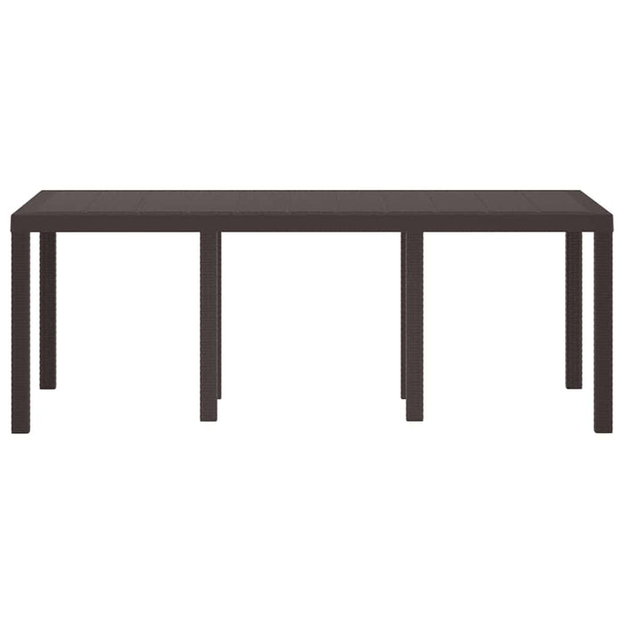Garden Table Brown 200X100X73 Cm Poly Rattan Niolnk