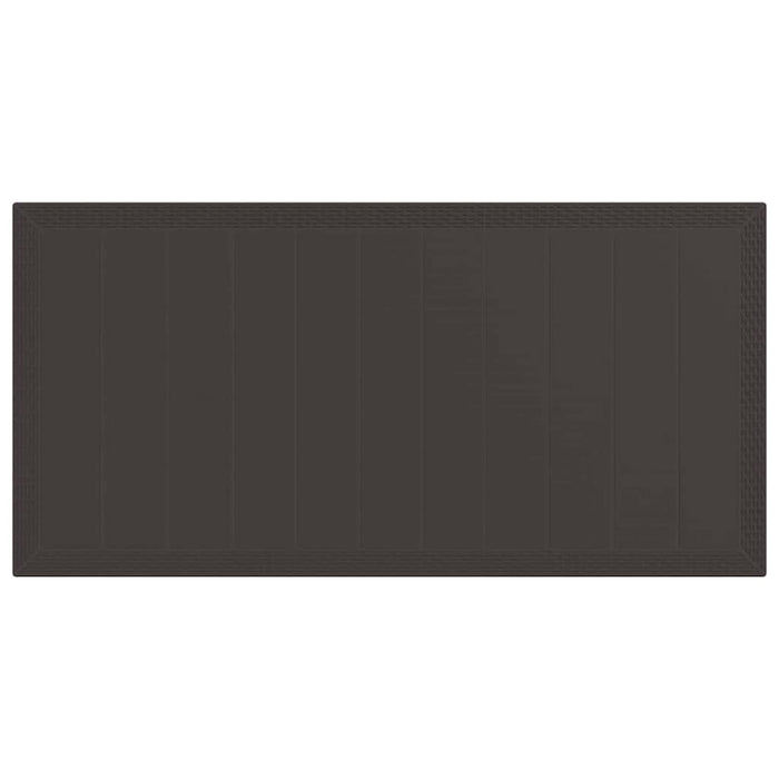 Garden Table Brown 200X100X73 Cm Poly Rattan Niolnk