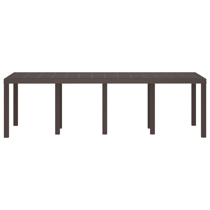 Garden Table Brown 250X100X73 Cm Poly Rattan Niolkt