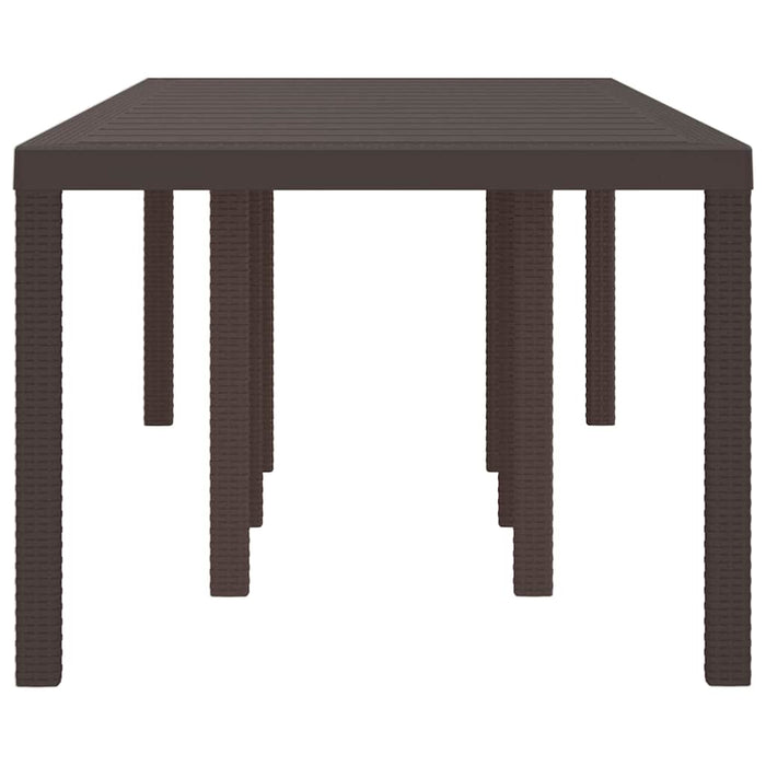 Garden Table Brown 250X100X73 Cm Poly Rattan Niolkt