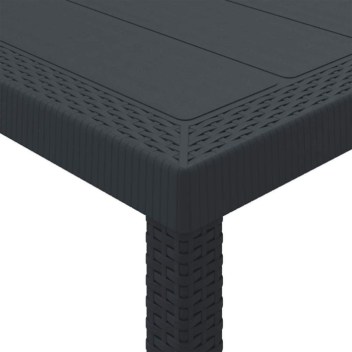 Garden Table Anthracite 250 X 100 X 73 Cm Poly Rattan Ttinpol