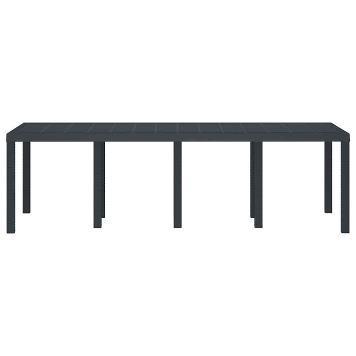 Garden Table Anthracite 250 X 100 X 73 Cm Poly Rattan Ttinpol