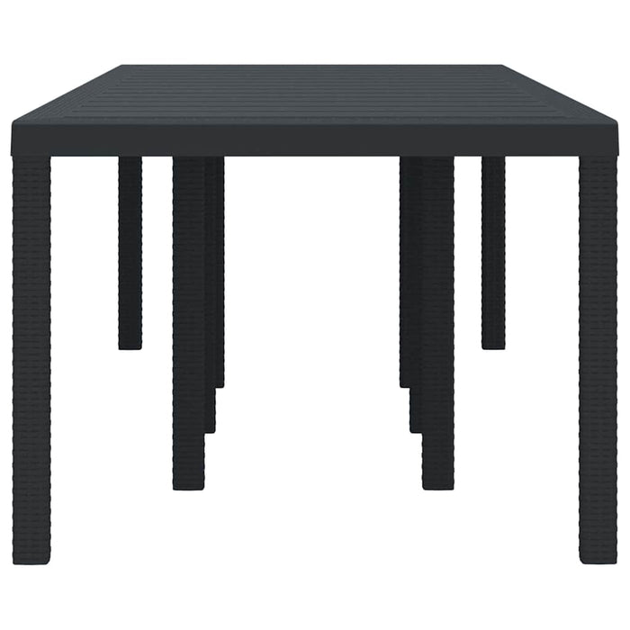 Garden Table Anthracite 250 X 100 X 73 Cm Poly Rattan Ttinpol