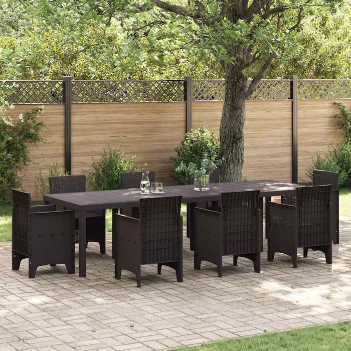 Garden Table Brown 300 X 100 X 73 Cm Poly Rattan Ttinpxo