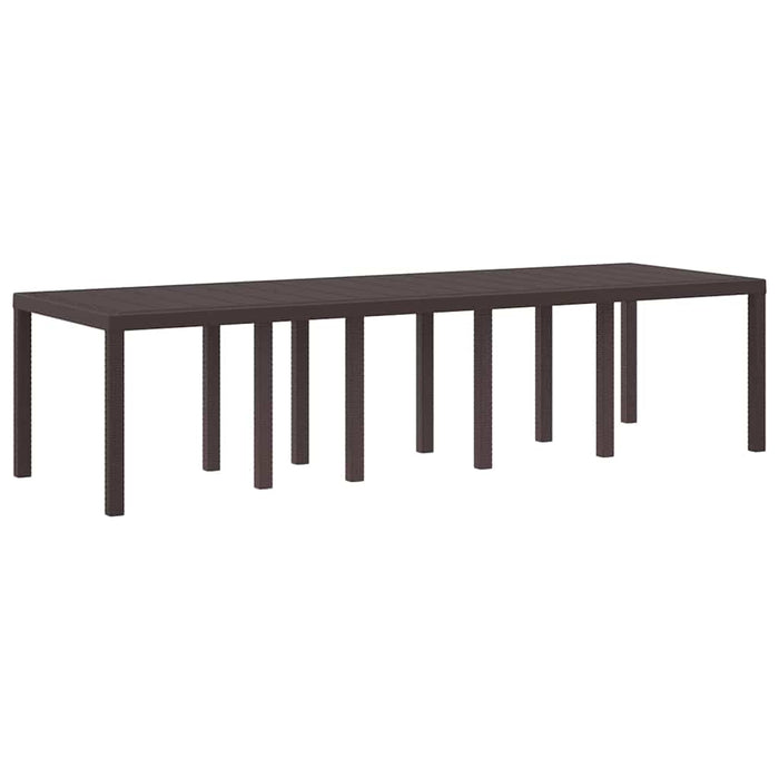 Garden Table Brown 300 X 100 X 73 Cm Poly Rattan Ttinpxo