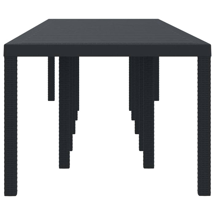 Garden Table Anthracite 350 X 100 X 73 Cm Poly Rattan Ttinpxa