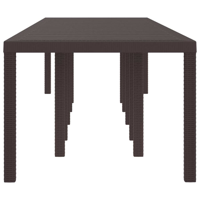 Garden Table Brown 350 X 100 X 73 Cm Poly Rattan Ttinpxp
