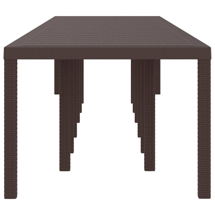 Garden Table Brown 400 X 100 X 73 Cm Poly Rattan Ttinpxk