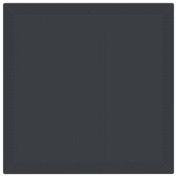 Garden Dining Set 5 Pcs Anthracite Polt Rattan Ttinptx