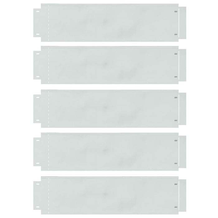 Lawn Edgings 5 Pcs Silver 100 X 25 Cm Galvanised Steel Axbbnloa