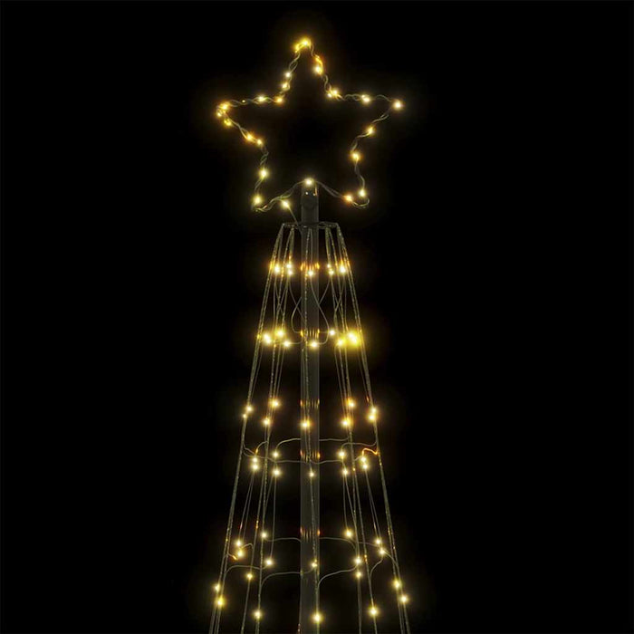 Led Christmas Tree With Ground Spikes Warm White 255 Cm Iron Axboxloi