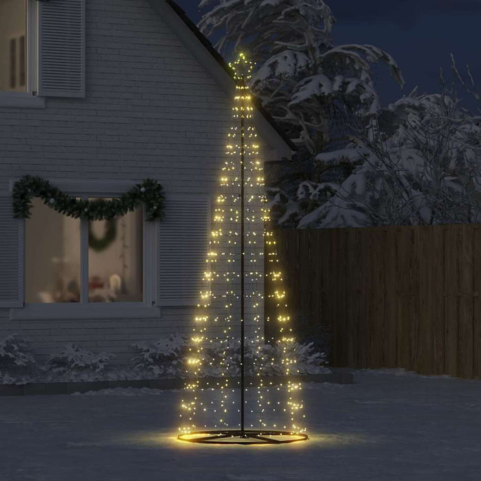 Led Christmas Tree With Ground Spikes Warm White 255 Cm Iron Axboxloi