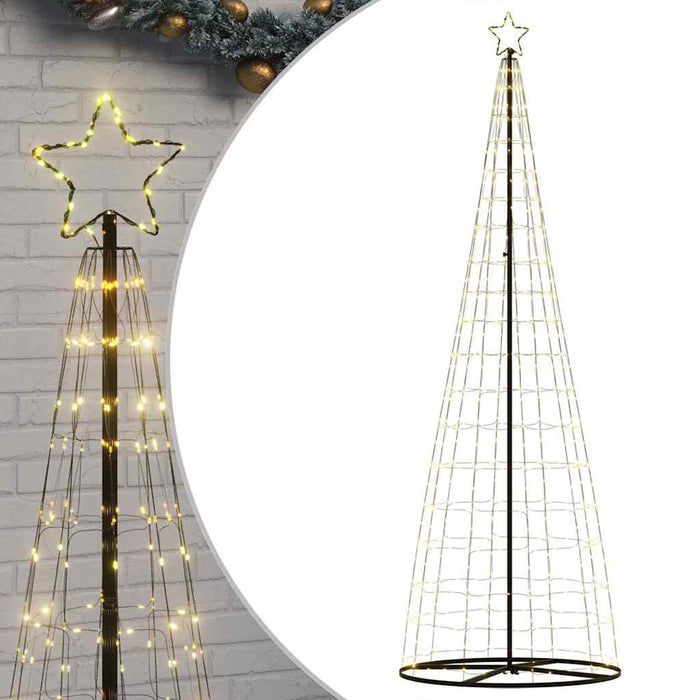 Led Christmas Tree With Ground Spikes Warm White 255 Cm Iron Axboxloi