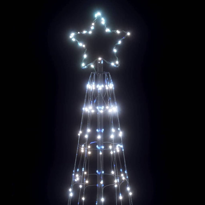 Led Christmas Tree With Ground Spikes Cool White 255 Cm Iron Axboxlon
