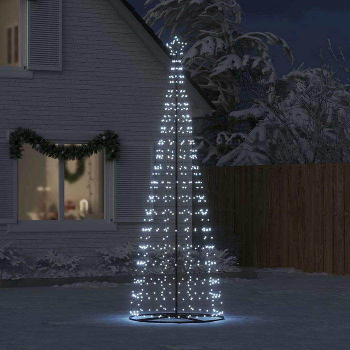 Led Christmas Tree With Ground Spikes Cool White 255 Cm Iron Axboxlon