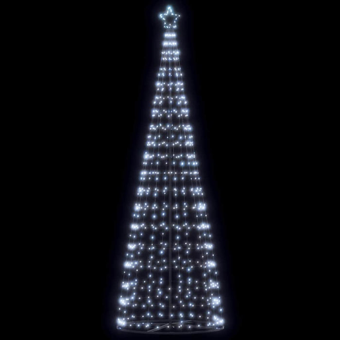 Led Christmas Tree With Ground Spikes Cool White 255 Cm Iron Axboxlon