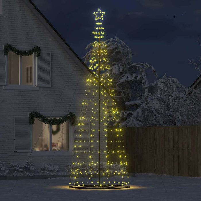 Led Christmas Tree With Ground Spikes Warm White 255 Cm Iron Axboxlok