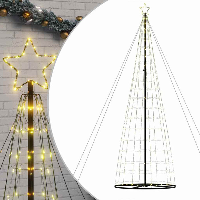 Led Christmas Tree With Ground Spikes Warm White 255 Cm Iron Axboxlok