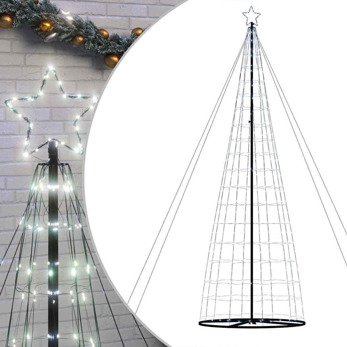 Led Christmas Tree With Ground Spikes Cool White 255 Cm Iron Axboxlxb