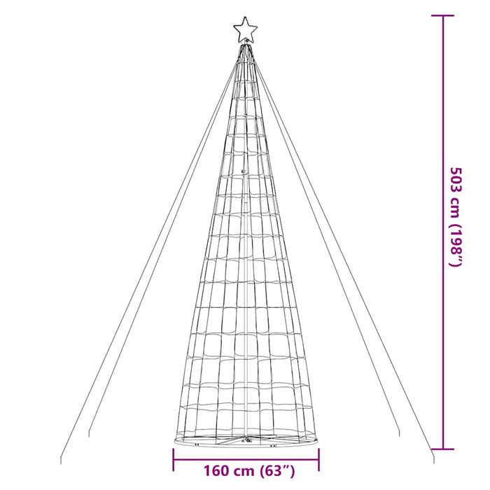 Led Christmas Tree With Ground Spikes Cool White 255 Cm Iron Axboxlxb