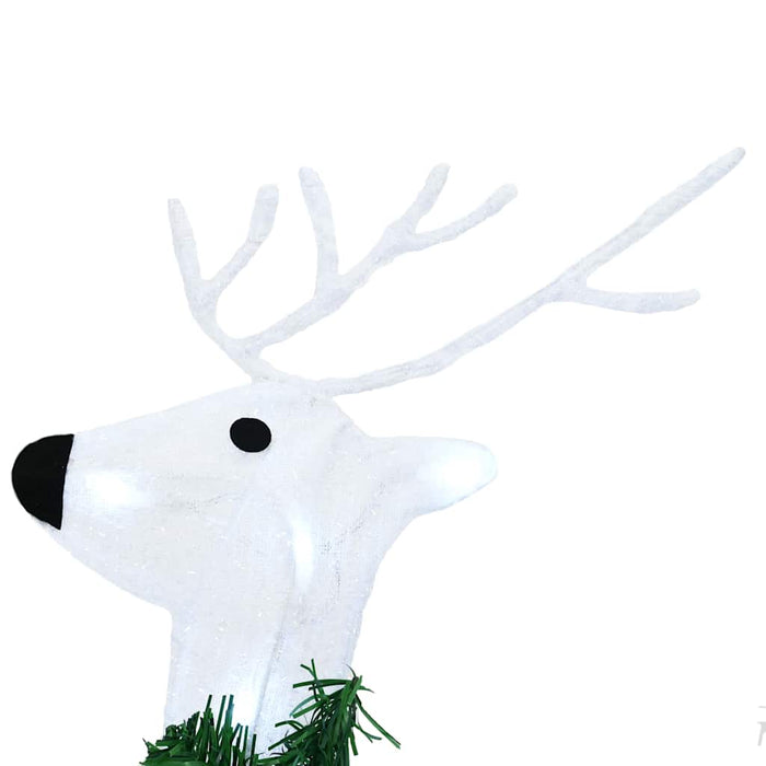 Led Reindeers 3 Pcs Cold White Fabric Axboxknl