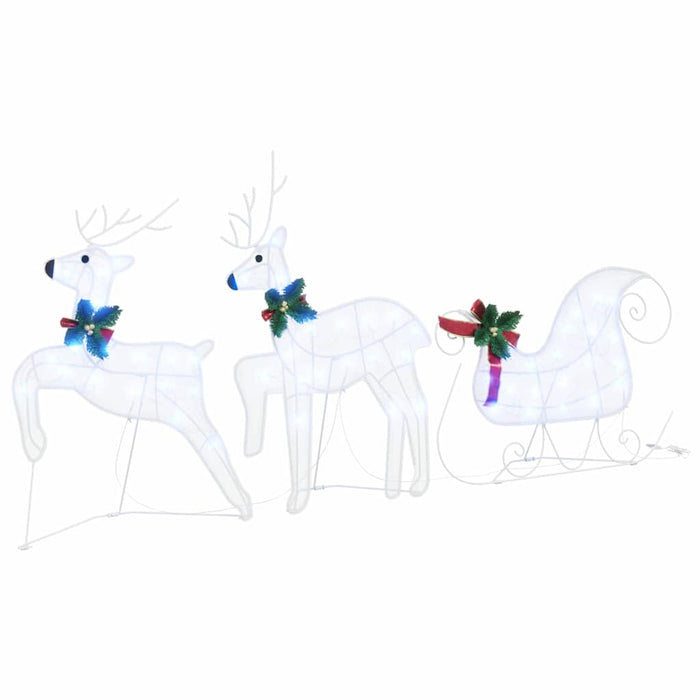 Led Reindeers 3 Pcs Cold White Fabric Axboxknl