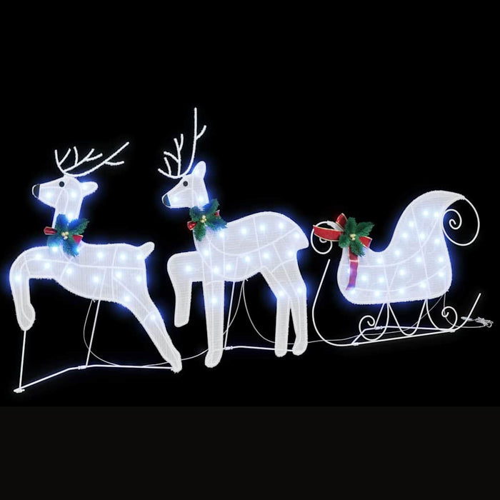 Led Reindeers 3 Pcs Cold White Fabric Axboxknl