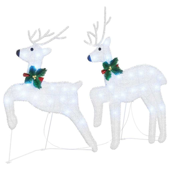 Led Reindeers 2 Pcs Cold White 45 X 19 X 65 Cm Fabric Axboxknn