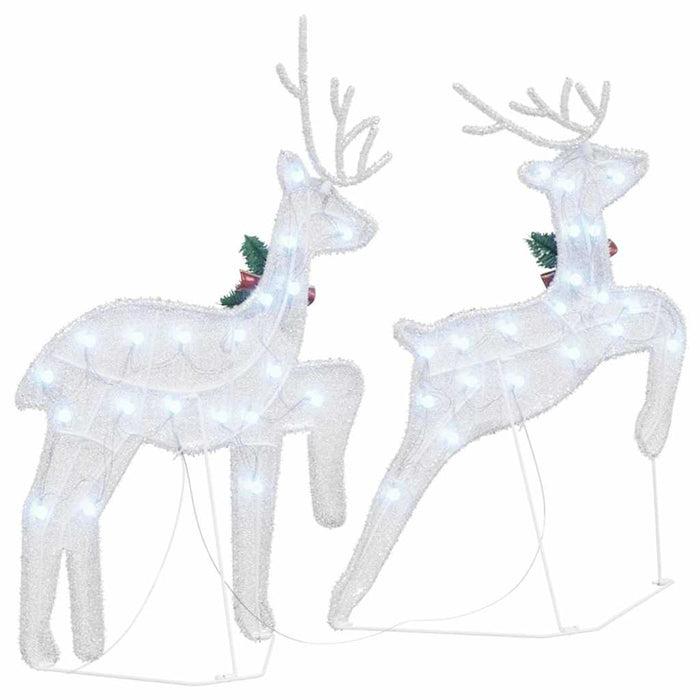Led Reindeers 2 Pcs Cold White 45 X 19 X 65 Cm Fabric Axboxknn