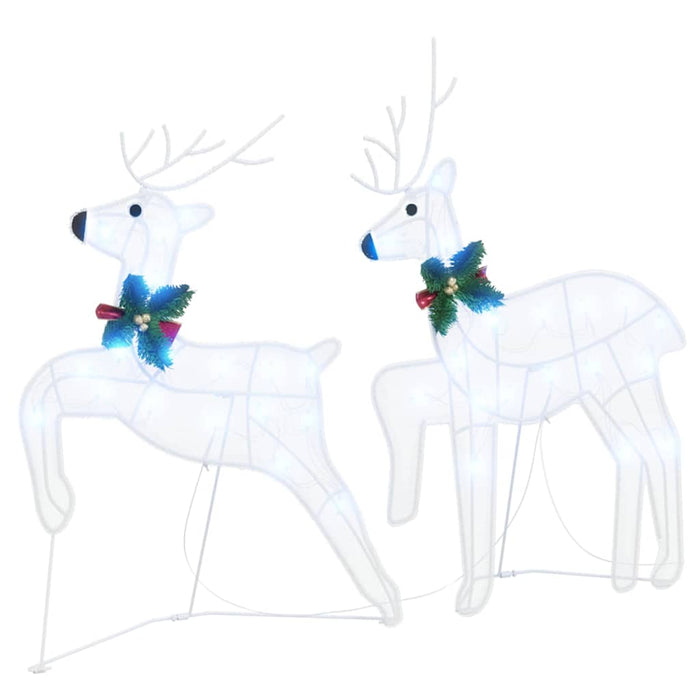 Led Reindeers 2 Pcs Cold White 45 X 19 X 65 Cm Fabric Axboxknk