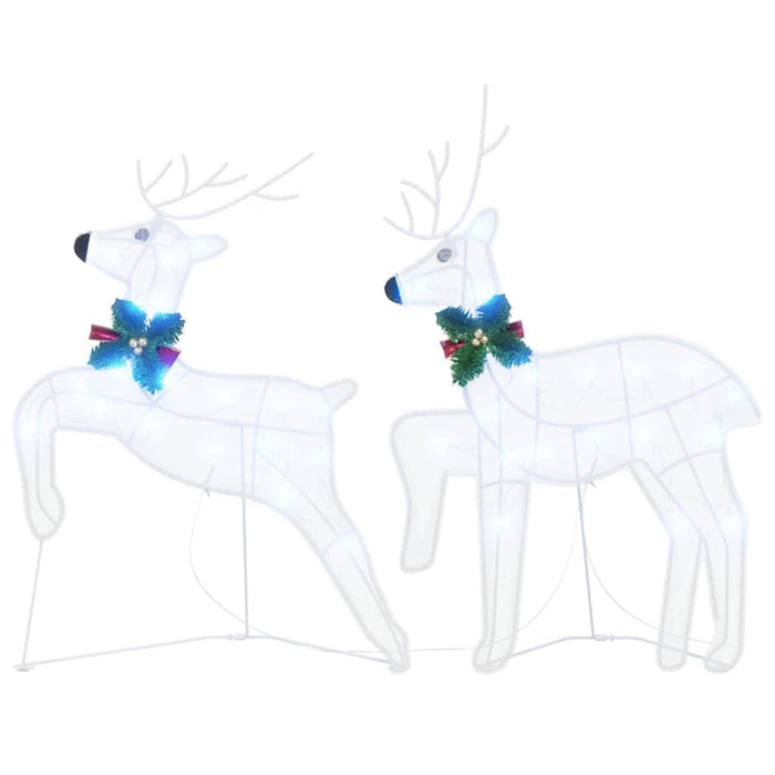 Led Reindeers 2 Pcs Cold White 45 X 19 X 65 Cm Fabric Axboxknk
