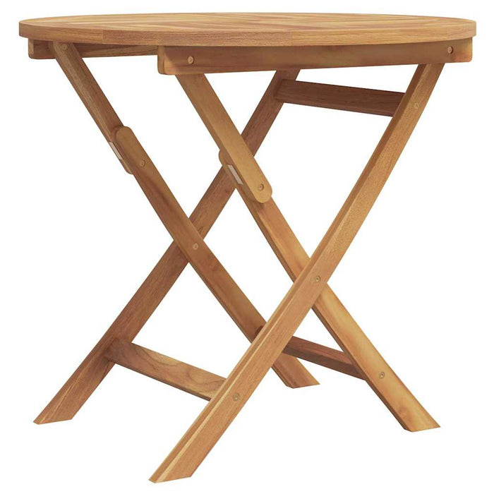 Garden Dining Set 3 Pcs Brown Solid Teak Wood Ttnpkla