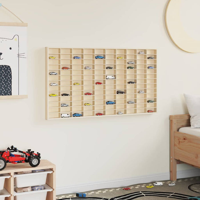 Wall Display Case With Shelf Beige 98 X 4,5 X 55 Cm Engineered Wood Axboplbn