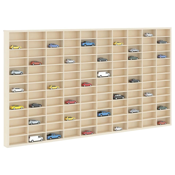 Wall Display Case With Shelf Beige 98 X 4,5 X 55 Cm Engineered Wood Axboplbn