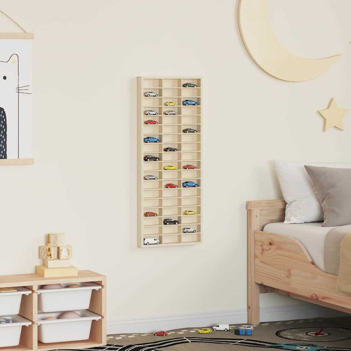 Display Case Brown 30 X 4.5 X 75 Cm Engineered Wood Axboploo