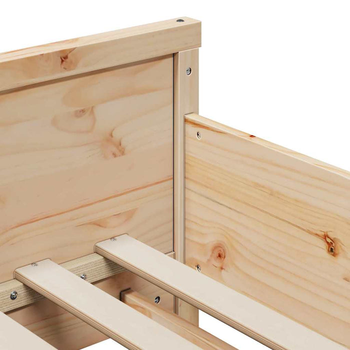 Extendable Bed Frame For Kids Other Brown 80 X 130 / 165 / 200 Cm Niixbt