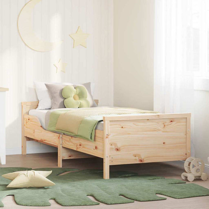 Extendable Bed Frame For Kids Other Brown 80 X 130 / 165 / 200 Cm Niixbt