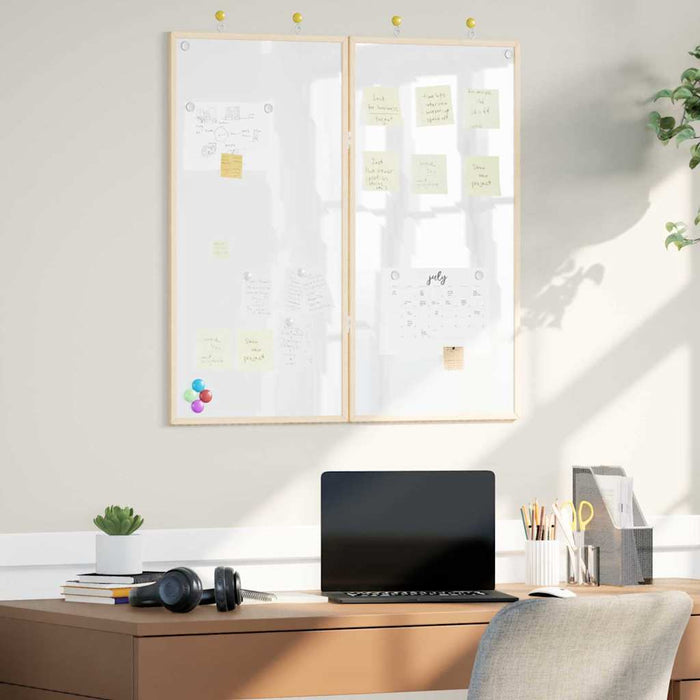 Magnetic Whiteboard White 80 X 1.4 X 80 Cm Solid Pine Wood Axbopkxl