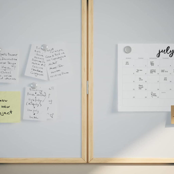 Magnetic Whiteboard White 80 X 1.4 X 80 Cm Solid Pine Wood Axbopkxl