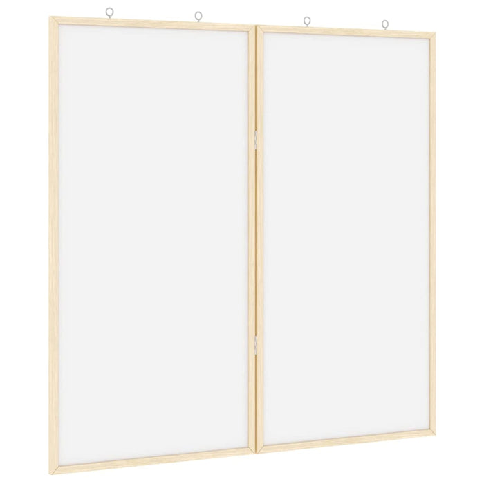Magnetic Whiteboard White 80 X 1.4 X 80 Cm Solid Pine Wood Axbopkxl