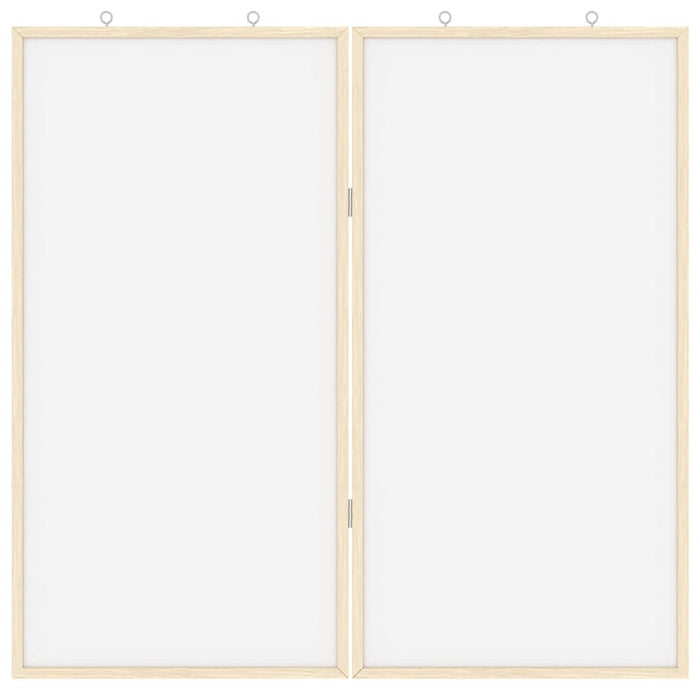 Magnetic Whiteboard White 80 X 1.4 X 80 Cm Solid Pine Wood Axbopkxl