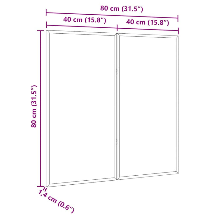 Magnetic Whiteboard White 80 X 1.4 X 80 Cm Solid Pine Wood Axbopkxl