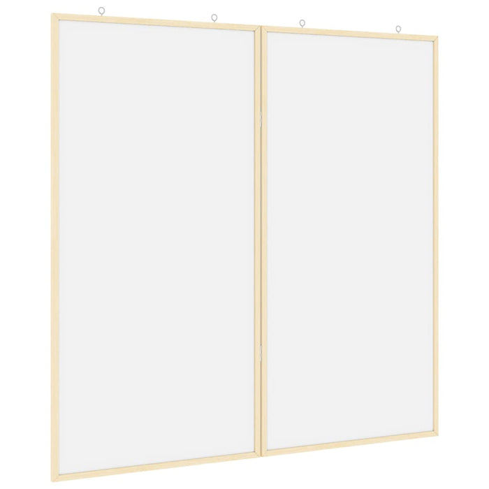 Magnetic Whiteboard White 100 X 1.4 X 100 Cm Solid Pine Wood Axbopkxi