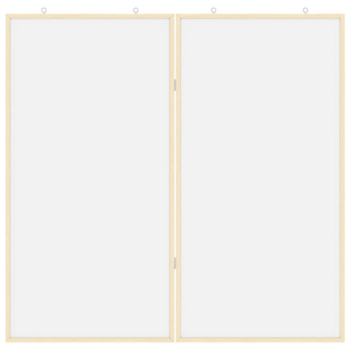 Magnetic Whiteboard White 100 X 1.4 X 100 Cm Solid Pine Wood Axbopkxi